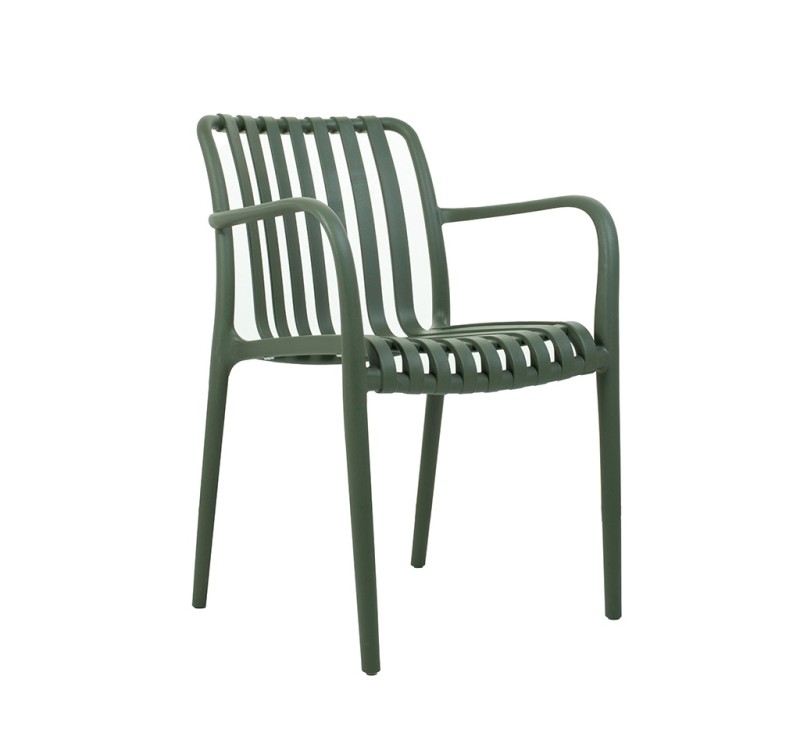 MODESTO krzesło Strips zielone  -         polipropylen