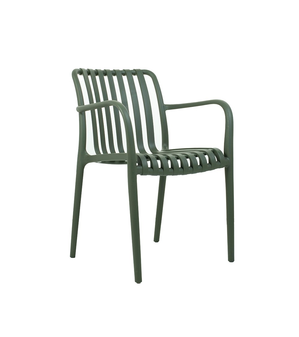 MODESTO krzesło Strips zielone  -         polipropylen