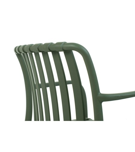 MODESTO krzesło Strips zielone  -         polipropylen
