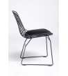 Krzesło NET SOFT czarne - czarna poduszka, metal