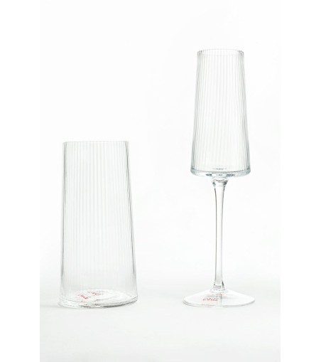 KARE kieliszek do szampana RIFFLE 215 ml transparentny