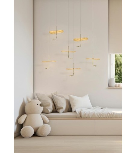 MOOSEE lampa wisząca LEAFS złota