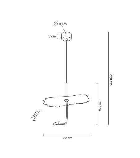 MOOSEE lampa wisząca LEAFS złota