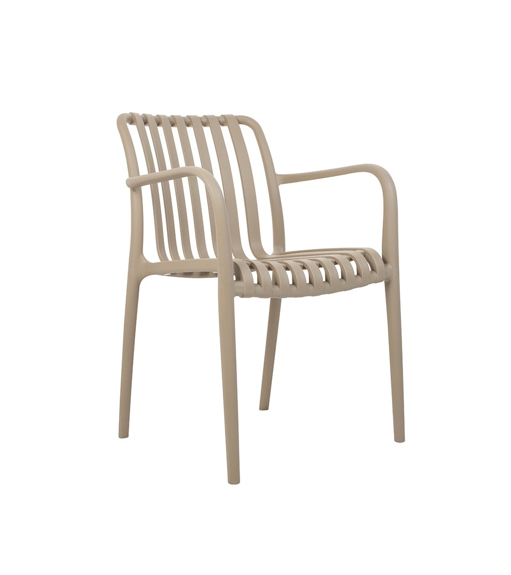 MODESTO krzesło Strips beżowe -           polipropylen