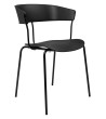 Krzesło JETT czarne - polipropylen, metal