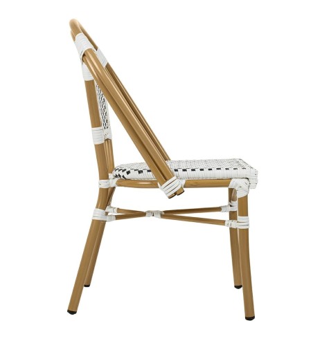 Krzesło ogrodowe CAFE PARIS białe rattan