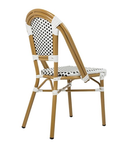 Krzesło ogrodowe CAFE PARIS białe rattan