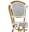 Krzesło ogrodowe CAFE PARIS białe rattan