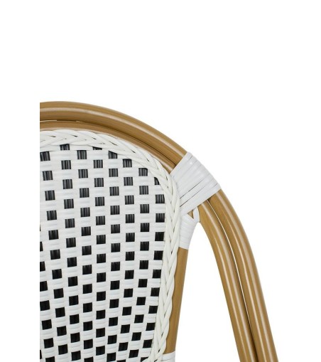Krzesło ogrodowe CAFE PARIS białe rattan