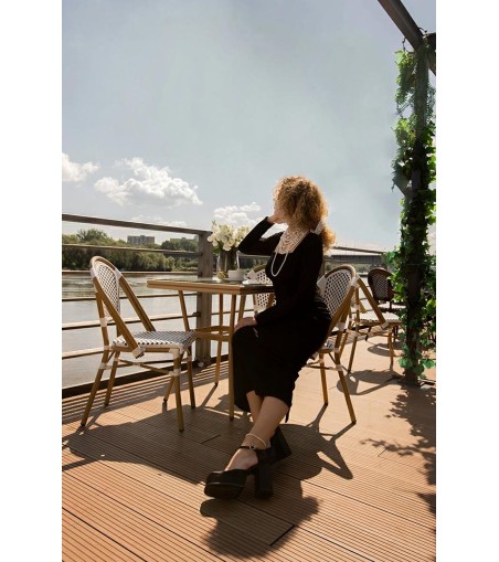 Krzesło ogrodowe CAFE PARIS białe rattan