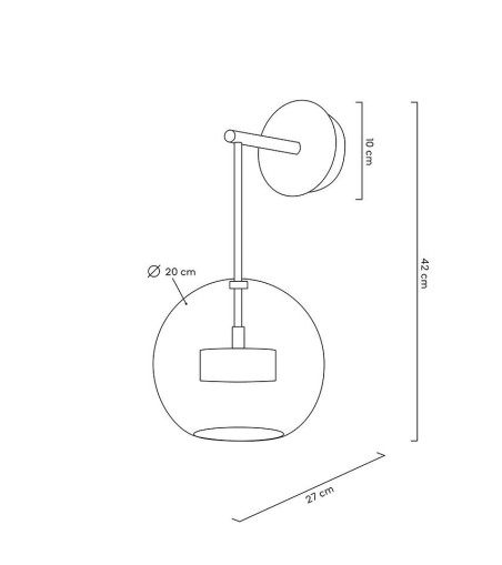 Lampa ścienna CAPRI WALL złota