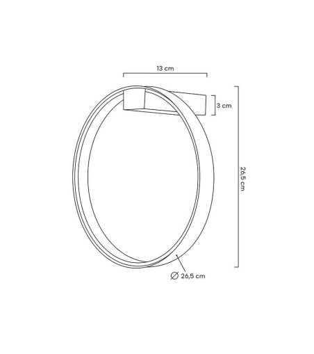 MOOSEE lampa ścienna CIRCLE WALL czarna