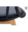 MODESTO krzesło ALBERT czarne - polipropylen, ekoskóra, drewno bukowe