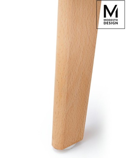 MODESTO krzesło ALBERT czarne - polipropylen, ekoskóra, drewno bukowe