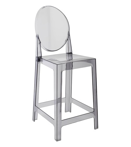 Krzesło barowe VICTORIA 65 cm dymione - poliwęglan