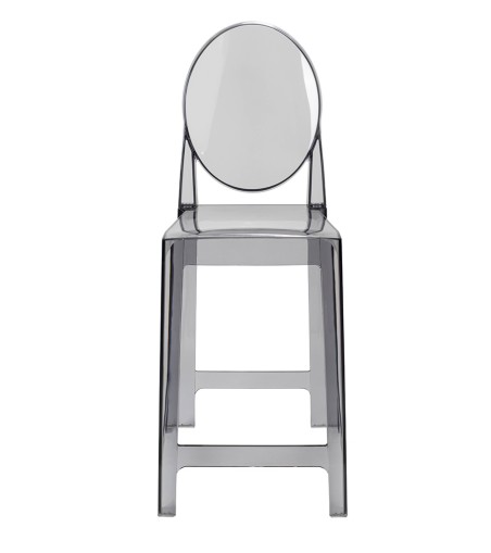 Krzesło barowe VICTORIA 65 cm dymione - poliwęglan