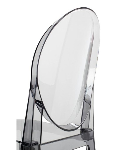 Krzesło barowe VICTORIA 65 cm dymione - poliwęglan