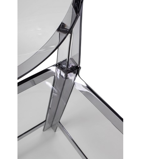 Krzesło barowe VICTORIA 65 cm dymione - poliwęglan