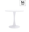 MODESTO stół TULIP FI 80 biały - MDF, podstawa metalowa
