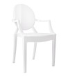 Krzesło LOUIS białe - poliwęglan