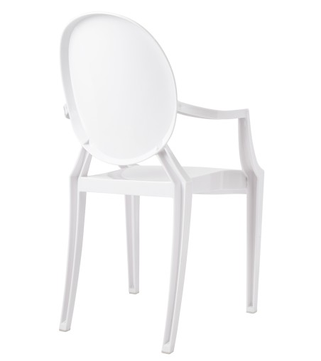 Krzesło LOUIS białe - poliwęglan