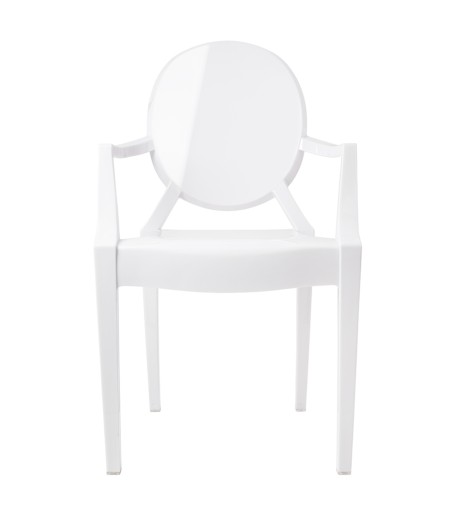 Krzesło LOUIS białe - poliwęglan