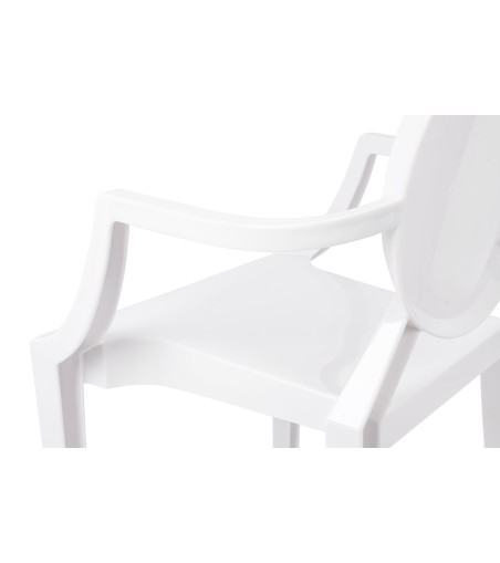 Krzesło LOUIS białe - poliwęglan