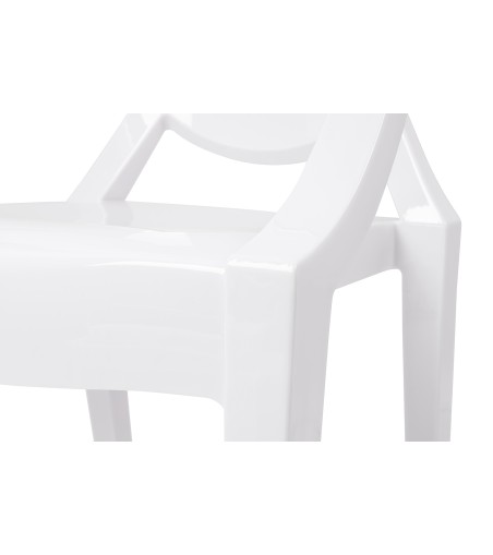 Krzesło LOUIS białe - poliwęglan