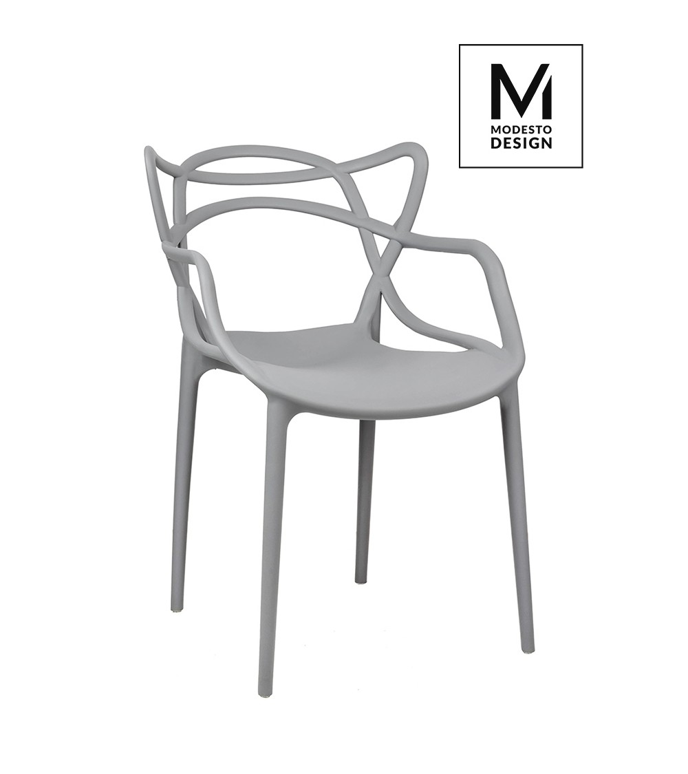 MODESTO krzesło HILO szare - polipropylen