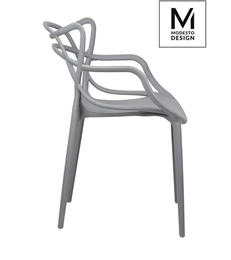 MODESTO krzesło HILO szare - polipropylen