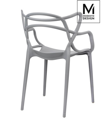MODESTO krzesło HILO szare - polipropylen