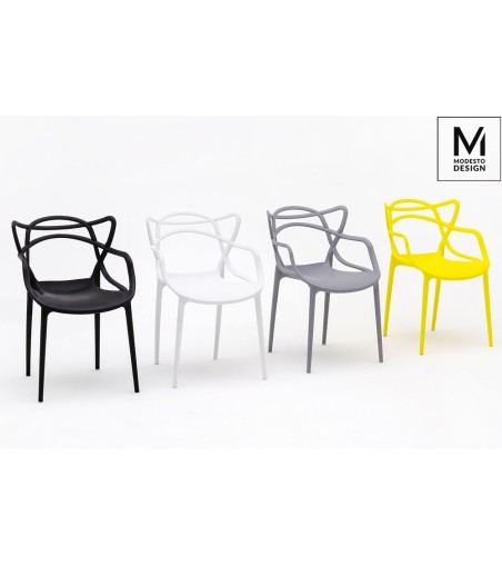 MODESTO krzesło HILO szare - polipropylen