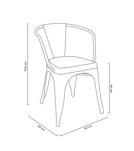 Krzesło TOWER ARM (Paris) metal