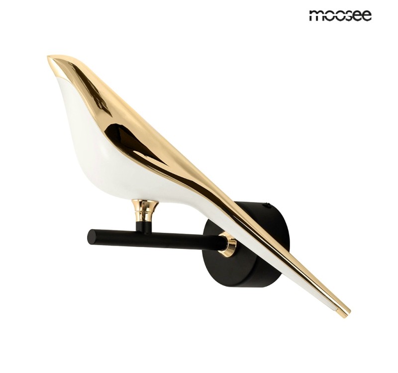 MOOSEE lampa ścienna BIRD złota