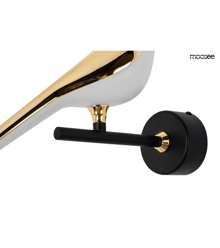 MOOSEE lampa ścienna BIRD złota