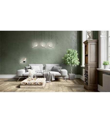 MOOSEE lampa ścienna BIRD złota