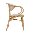 Krzesło ogrodowe CAFE BISTRO PARIS ARM    beżowe rattan