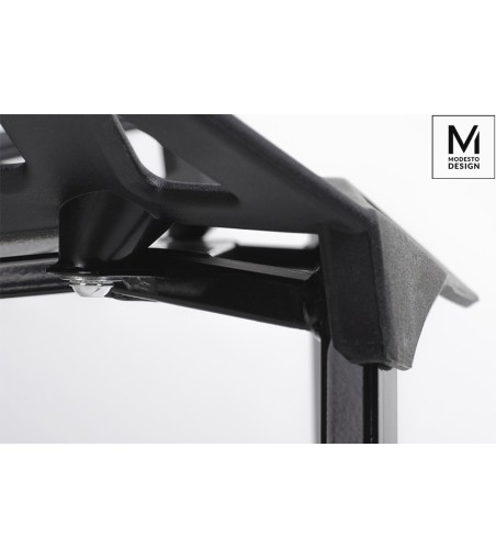 MODESTO krzesło SPLIT MAT czarne - polipropylen, podstawa metalowa