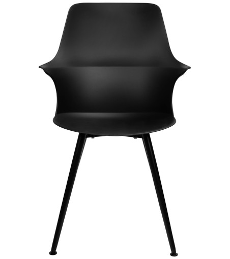 Krzesło BRAZO HIGH czarne  - polipropylen, metal