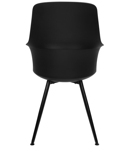 Krzesło BRAZO HIGH czarne  - polipropylen, metal