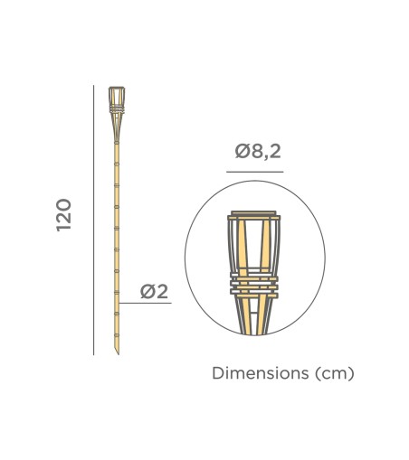 NEW GARDEN lampa ogrodowa HIAMA SOLAR z efektem płomienia (24 sztuki)