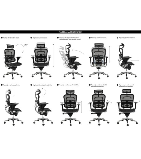 Fotel biurowy ERGO czarny