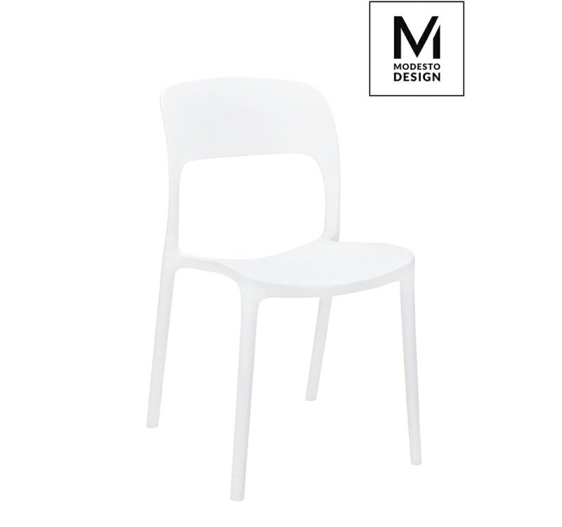 MODESTO krzesło ZING białe - polipropylen