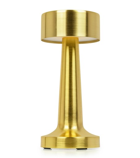 Lampa biurkowa LEE złota - wbudowana bateria, LED