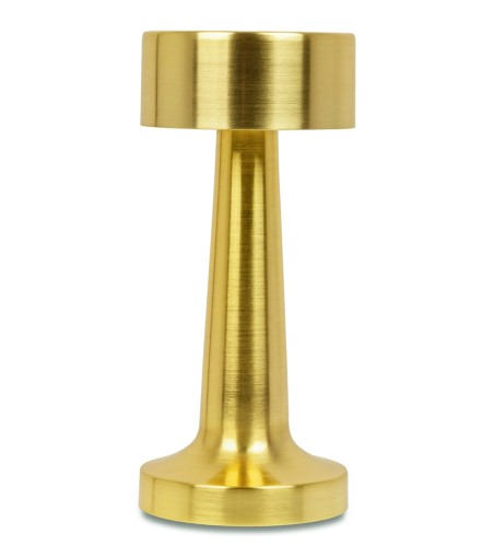 Lampa biurkowa LEE złota - wbudowana bateria, LED