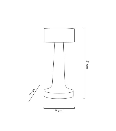Lampa biurkowa LEE złota - wbudowana bateria, LED