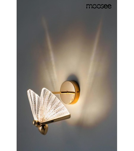 MOOSEE lampa ścienna BUTTERFLY M złota