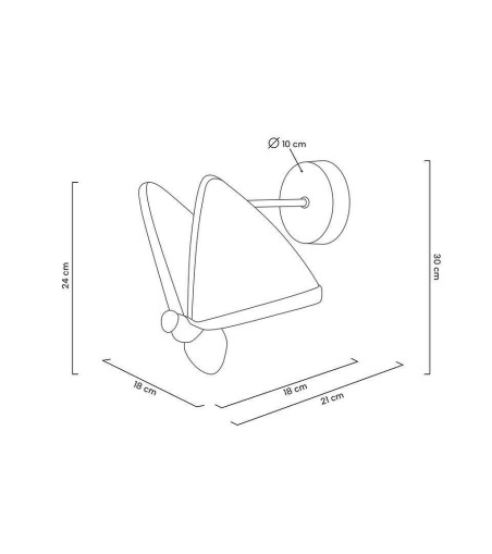 MOOSEE lampa ścienna BUTTERFLY M złota