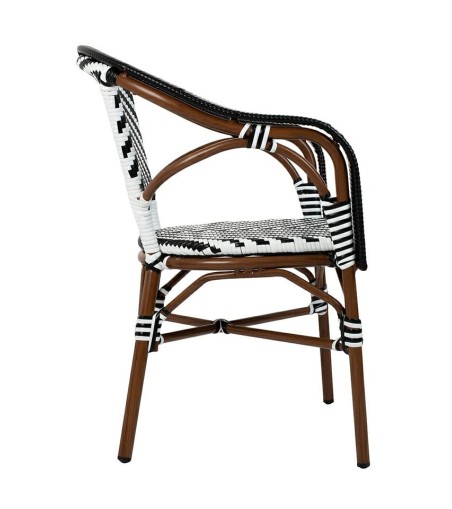 Krzesło ogrodowe CAFE AZURE biały /       czarny