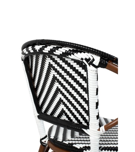 Krzesło ogrodowe CAFE AZURE biały /       czarny